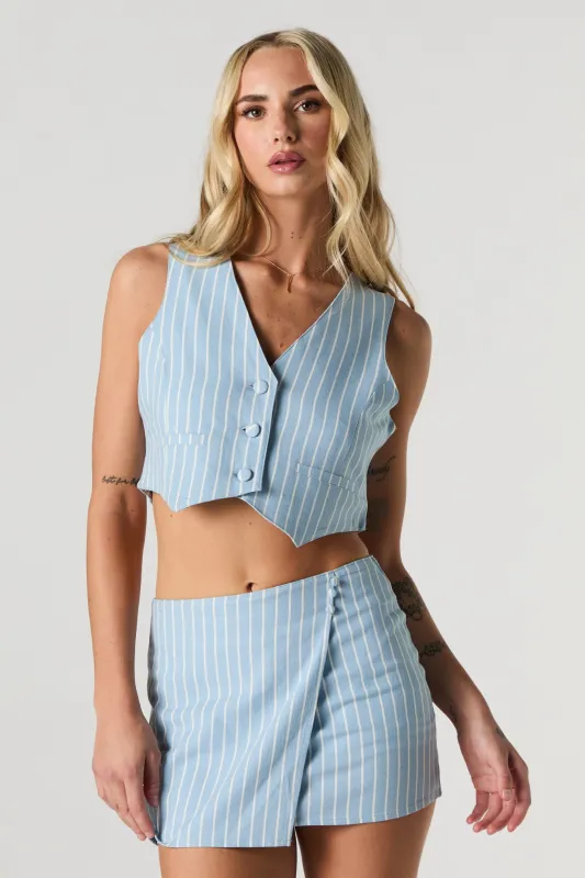 Veste boutonnée courte en mélange de lin sold by Urban Planet