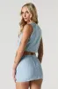 Linen-Blend Mini Wrap Skort sold by Urban Planet