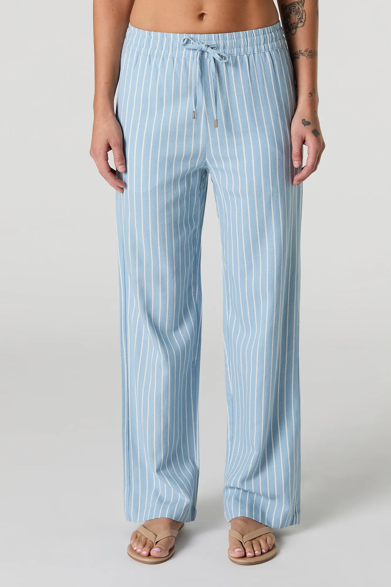 Low Rise Linen-Blend Wide Leg Pant sold by Urban Planet product image thumbnail 2