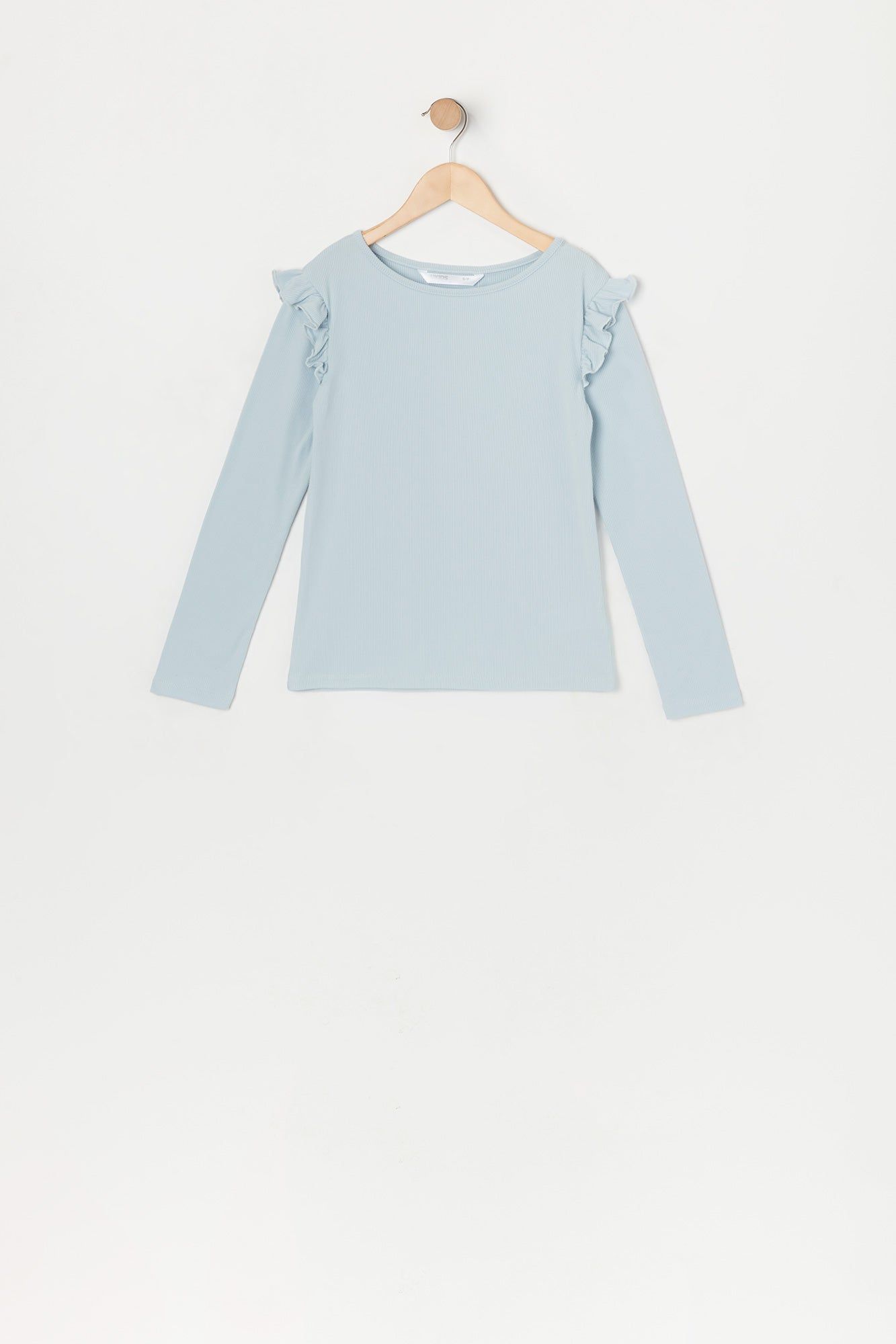 Girls Ribbed Frill Long Sleeve Top sold by Urban Planet product image thumbnail 5