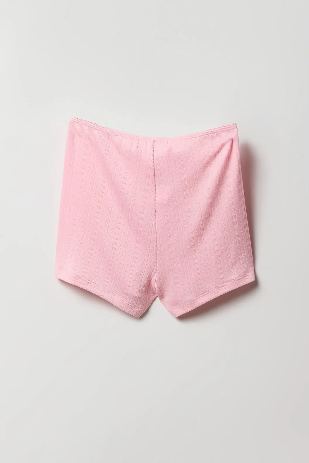 Girls Pointelle Knit Tank & Short 2 Piece Pajama Set sold by Urban Planet product image thumbnail 5