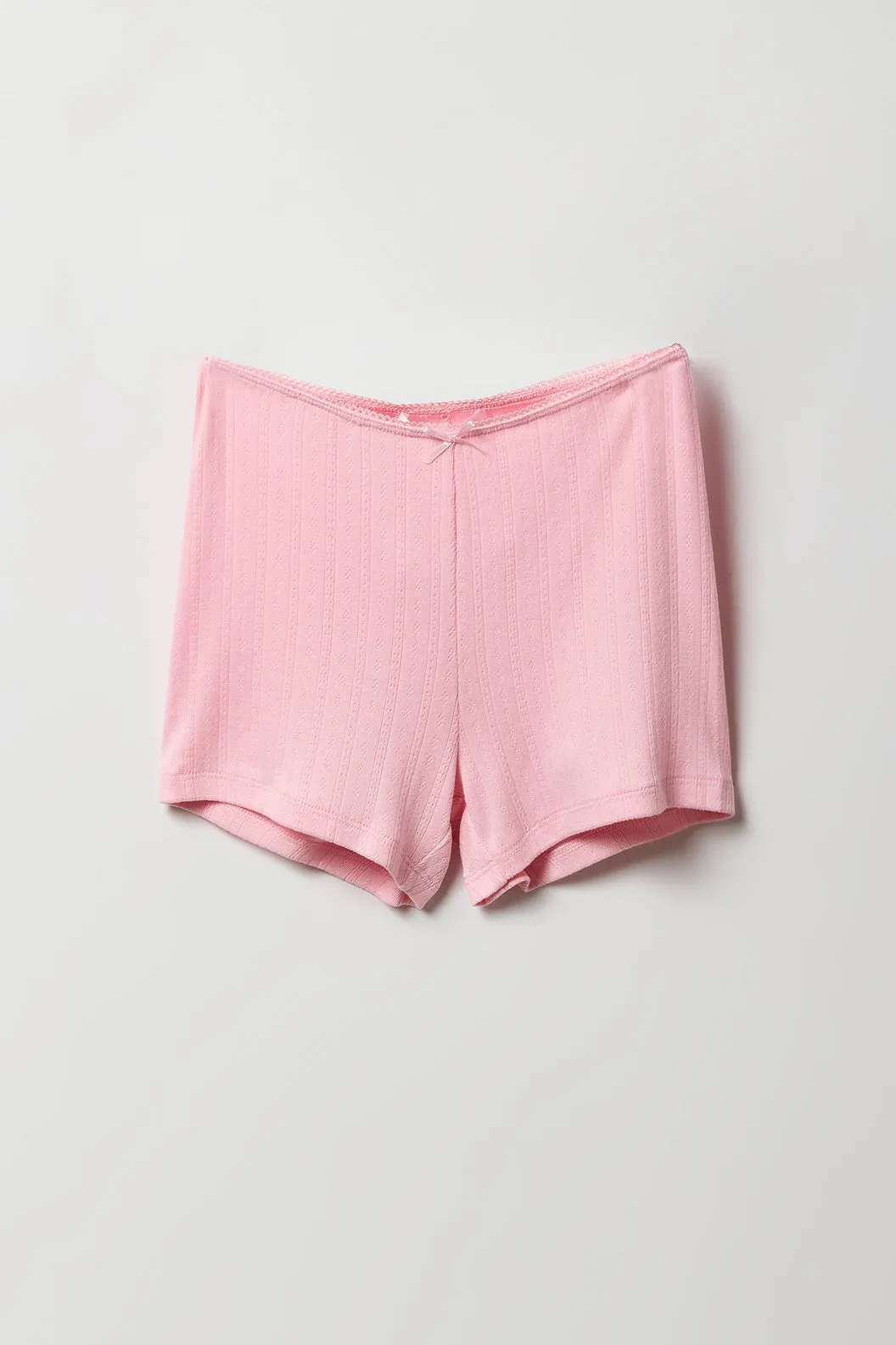 Girls Pointelle Knit Tank & Short 2 Piece Pajama Set sold by Urban Planet product image thumbnail 4