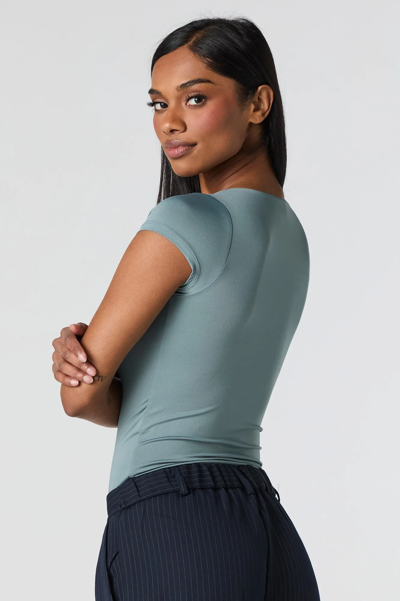 Contour Square Neck T-Shirt Bodysuit sold by Urban Planet product image thumbnail 2