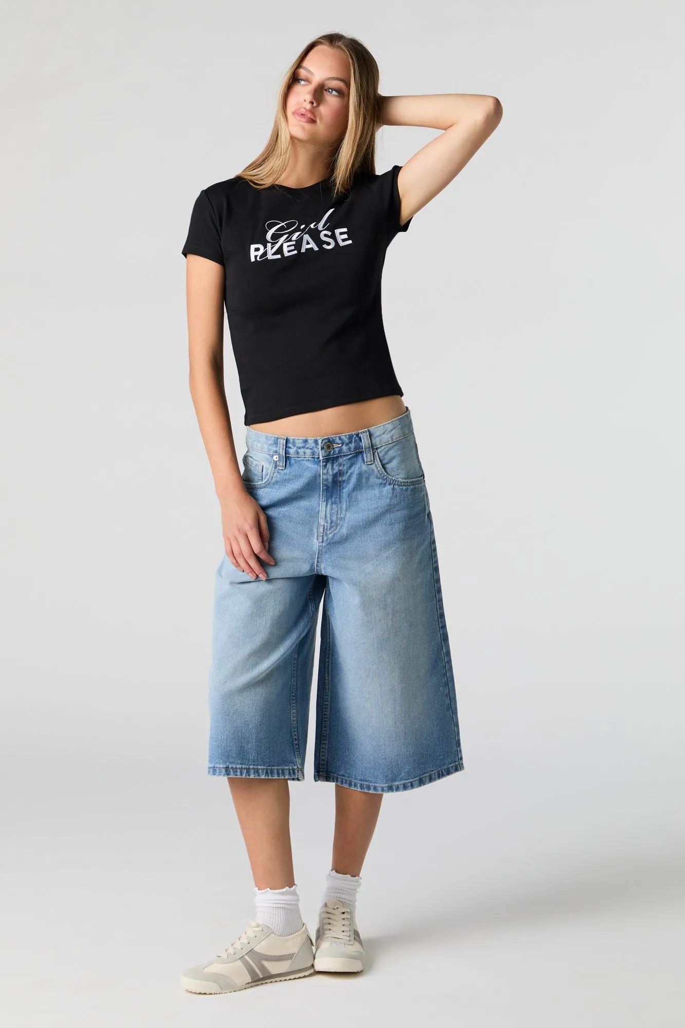 T-shirt côtelé avec motif brodé sold by Urban Planet product image thumbnail 3