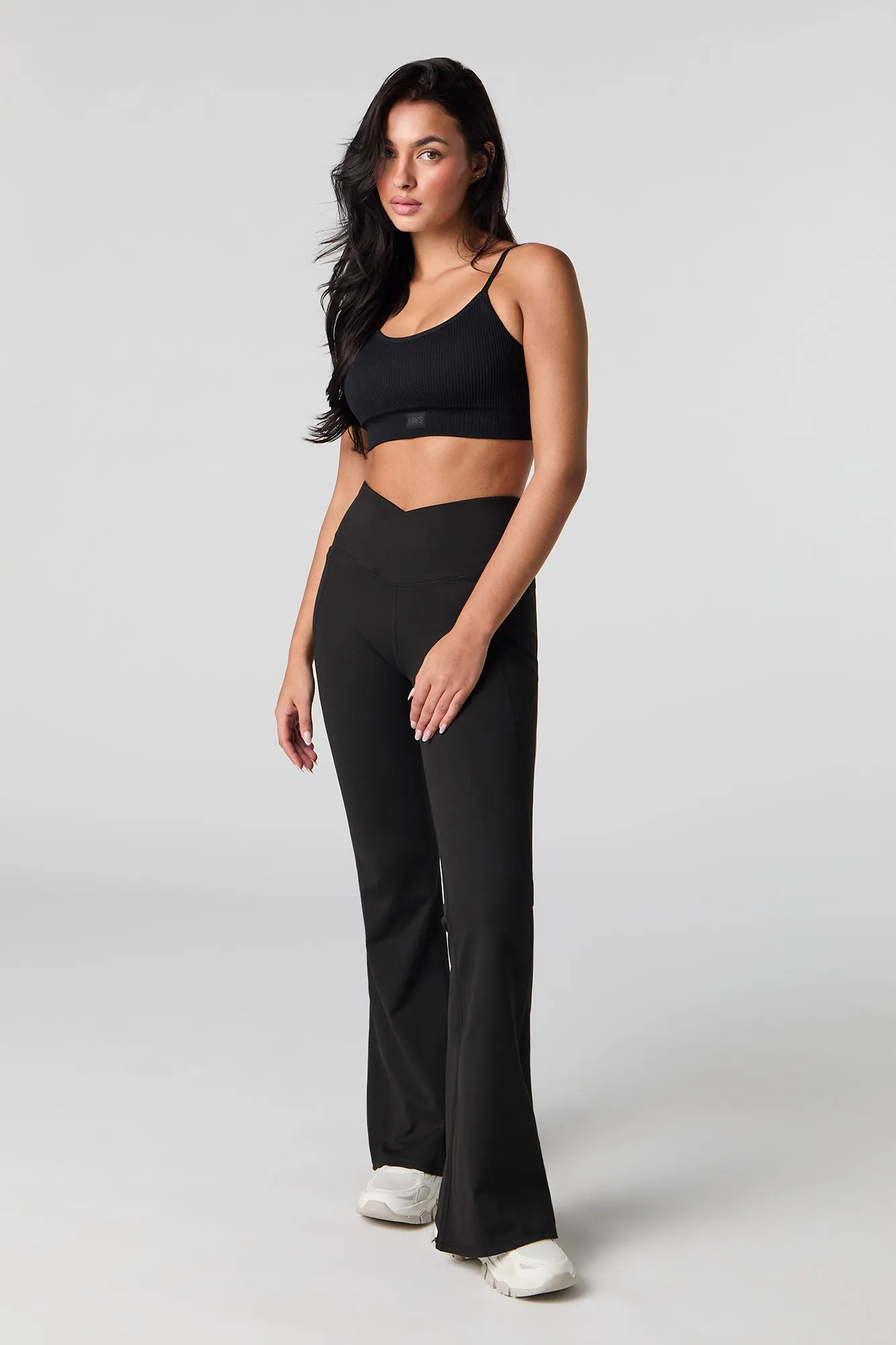 Active Surplice Waist Side Pocket Flare Pant sold by Urban Planet product image thumbnail 5