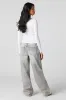 Jean à jambe large délavé gris à taille basse sold by Urban Planet