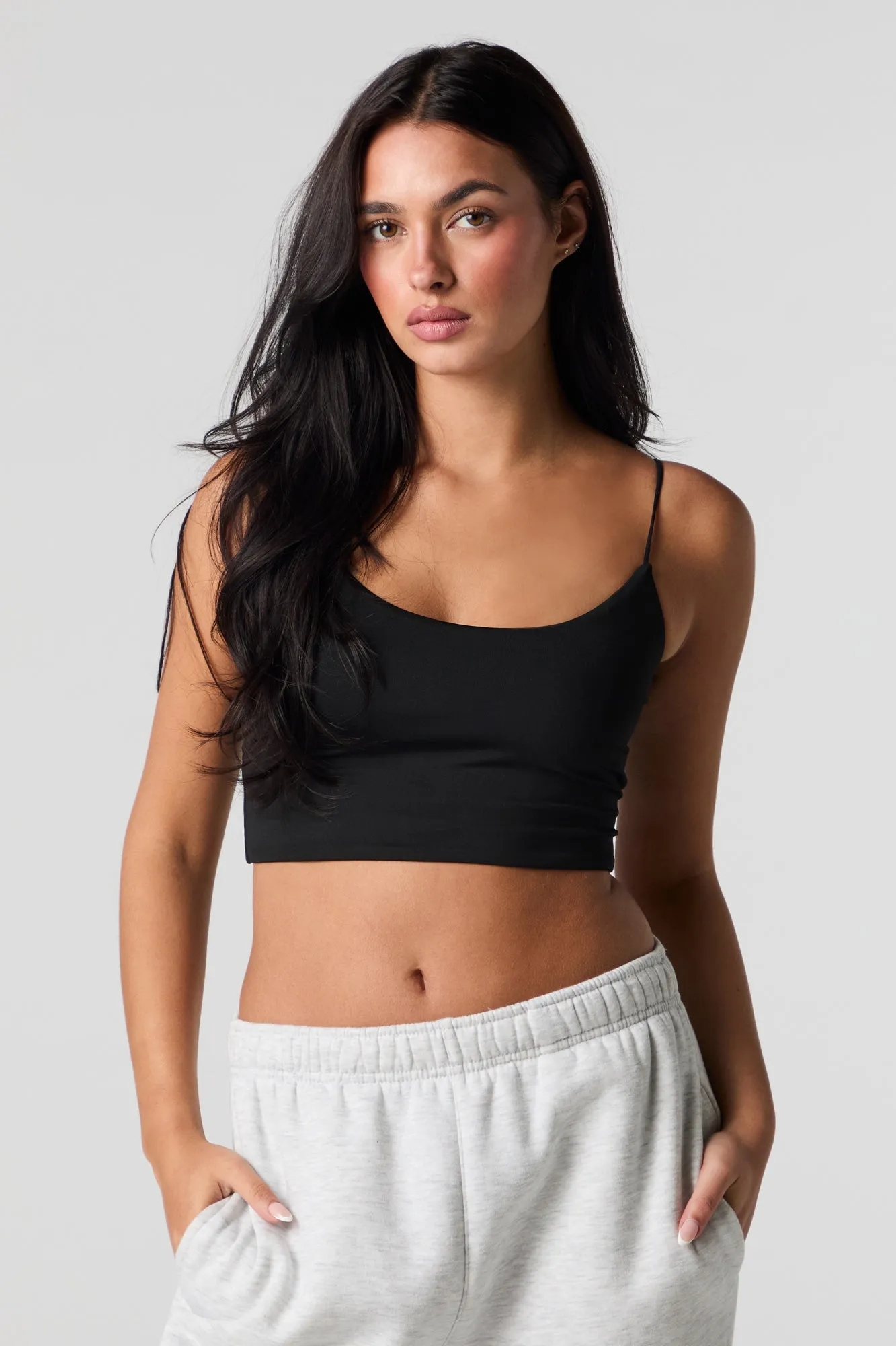 Camisole profilée courte à fines bretelles sold by Urban Planet product image thumbnail 4