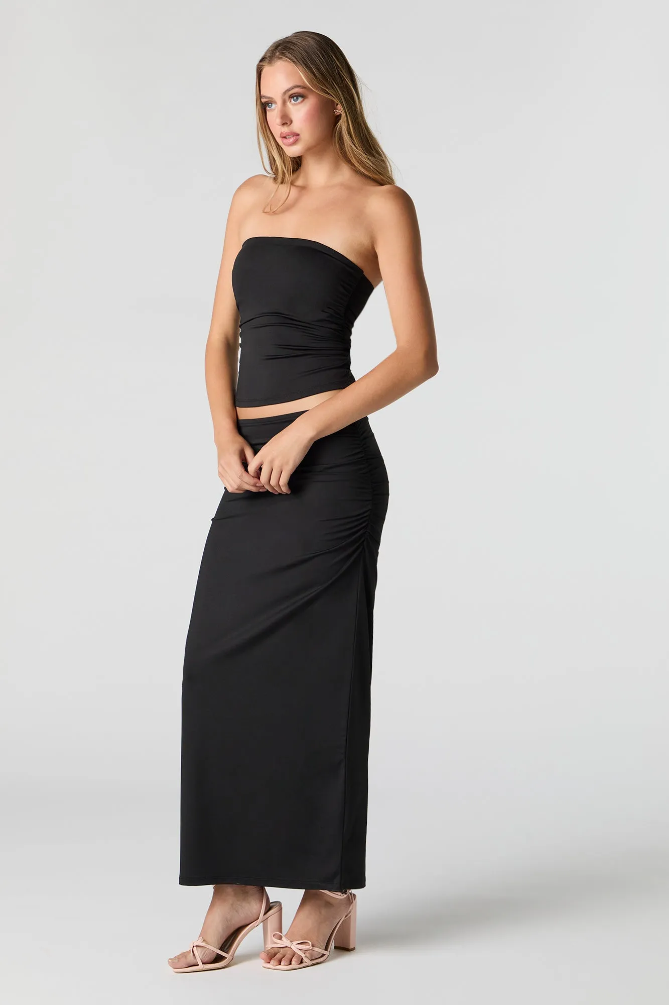 Jupe maxi profilée ruchée sold by Urban Planet product image thumbnail 5