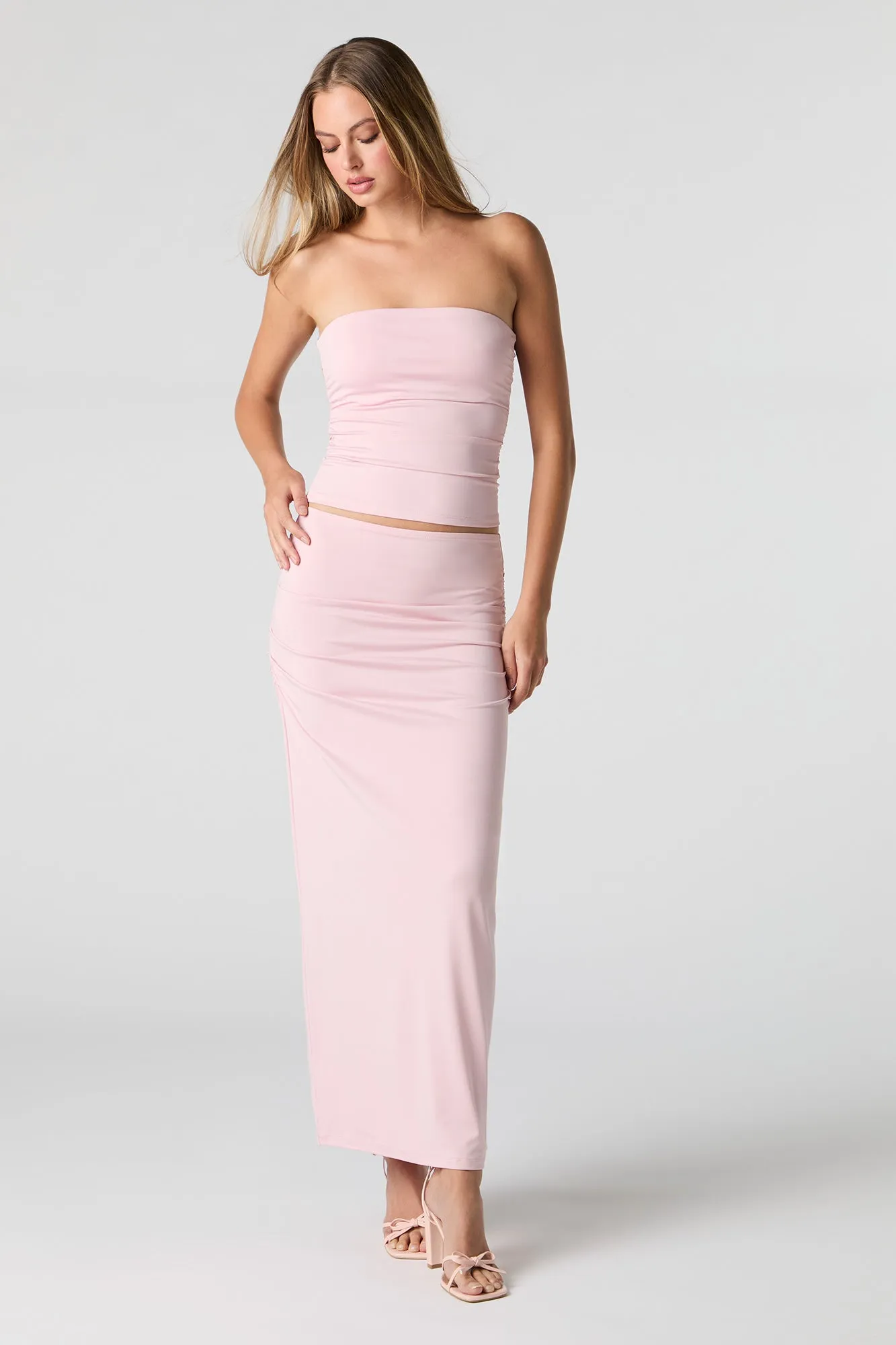 Jupe maxi profilée ruchée sold by Urban Planet product image thumbnail 3