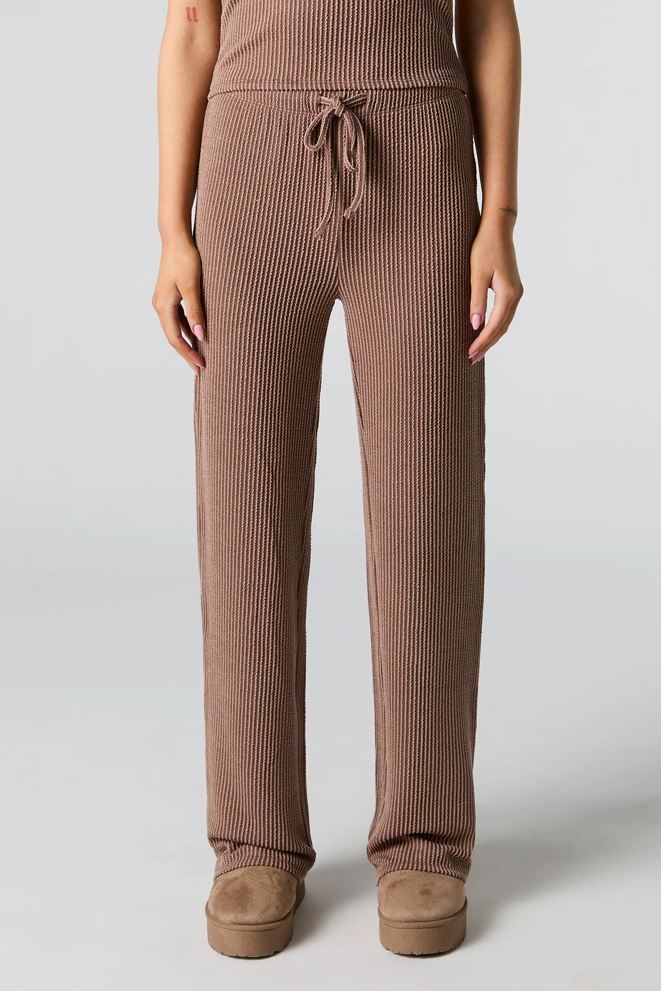 Pantalon à jambe large côtelé texturé sold by Urban Planet product image thumbnail 5