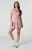 Ribbed Knit Collared Crop Top sold by Urban Planet