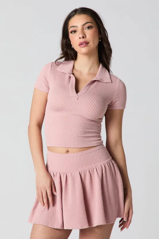 Minijupe-short fluide en tricot côtelé sold by Urban Planet