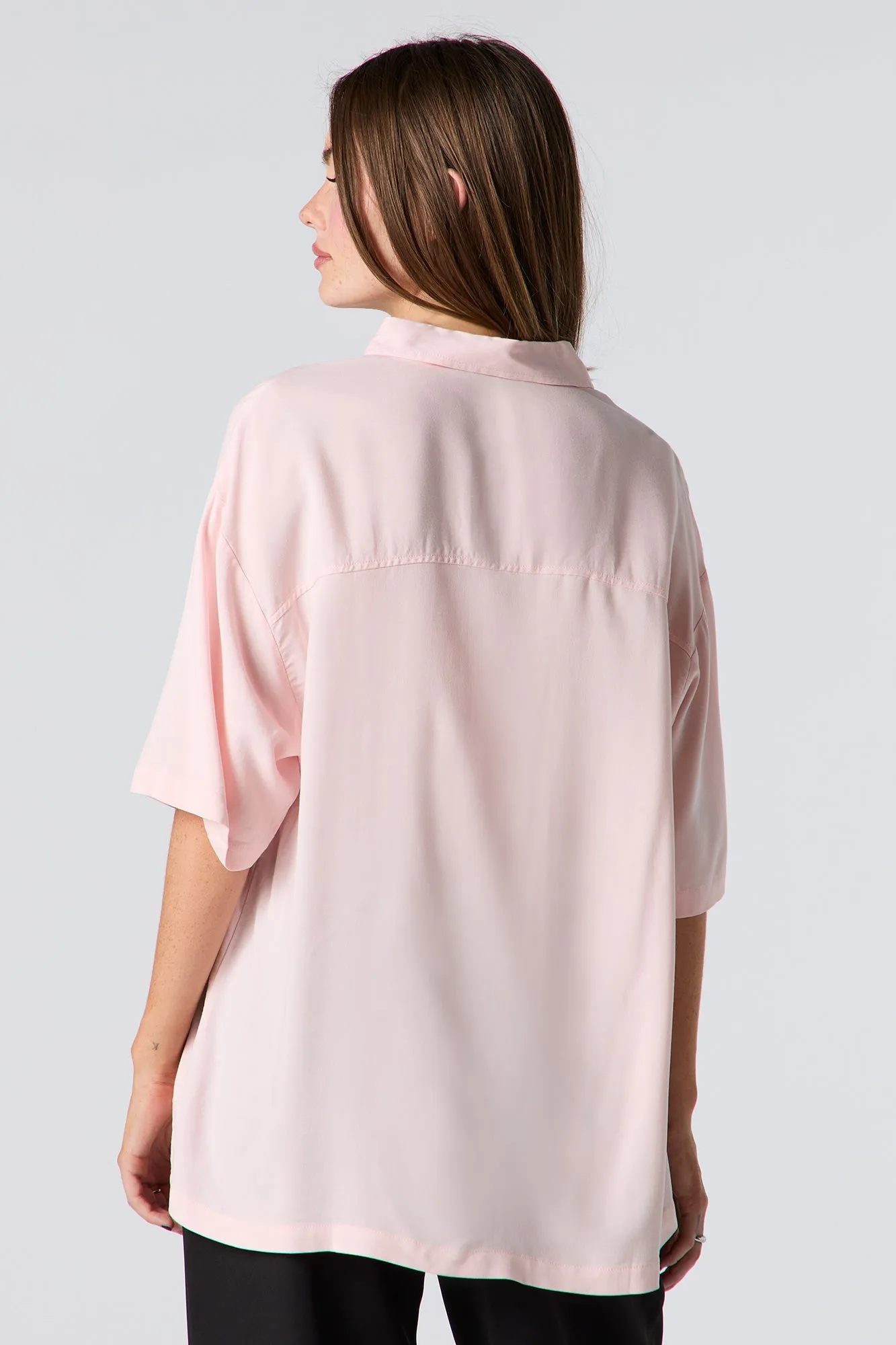 Oversized Short Sleeve Button-Up Top sold by Urban Planet product image thumbnail 2