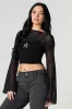 Crochet Ultra-Cropped Sweater sold by Urban Planet