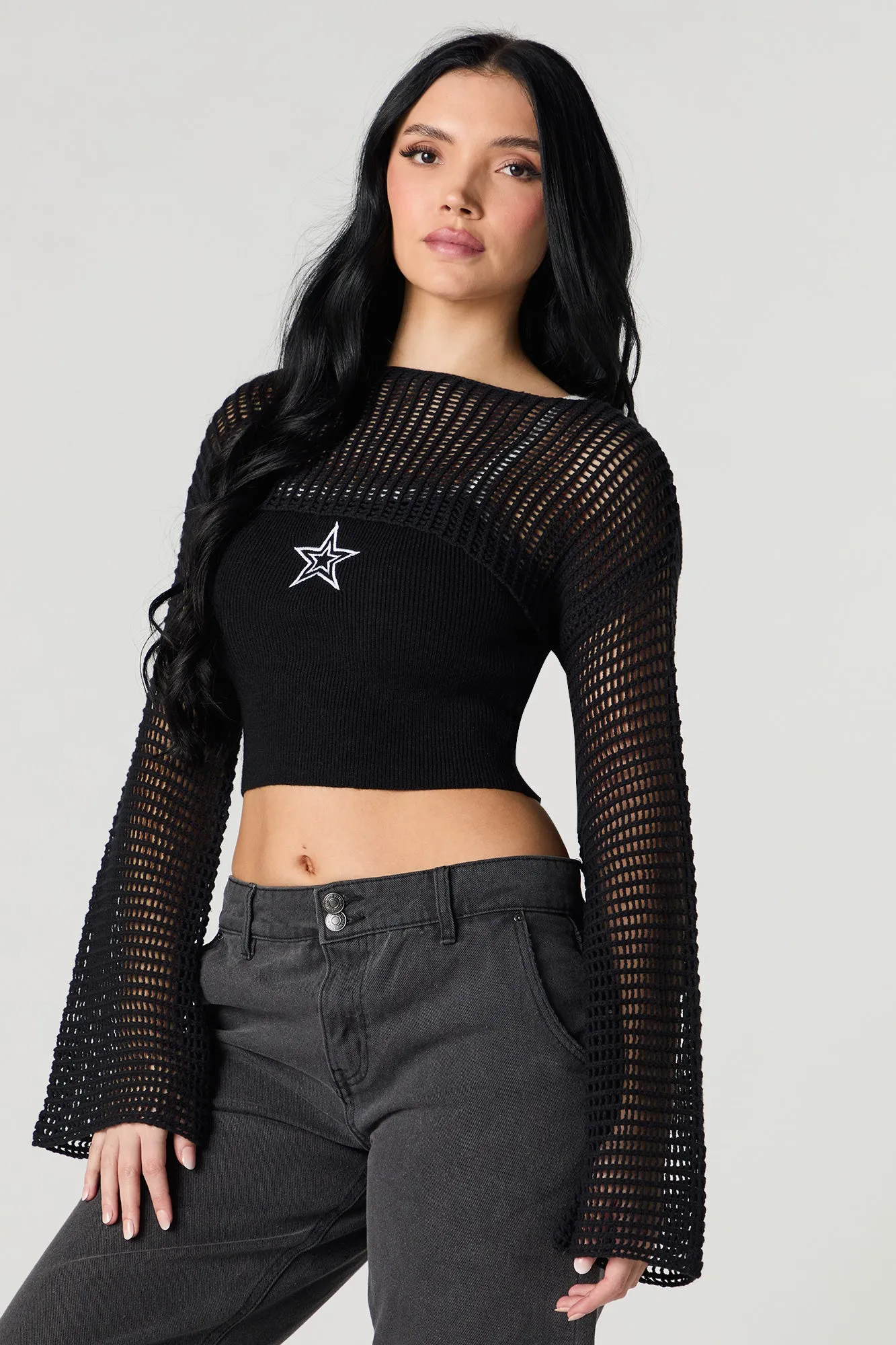 Chandail ultracourt crocheté sold by Urban Planet product image thumbnail 4