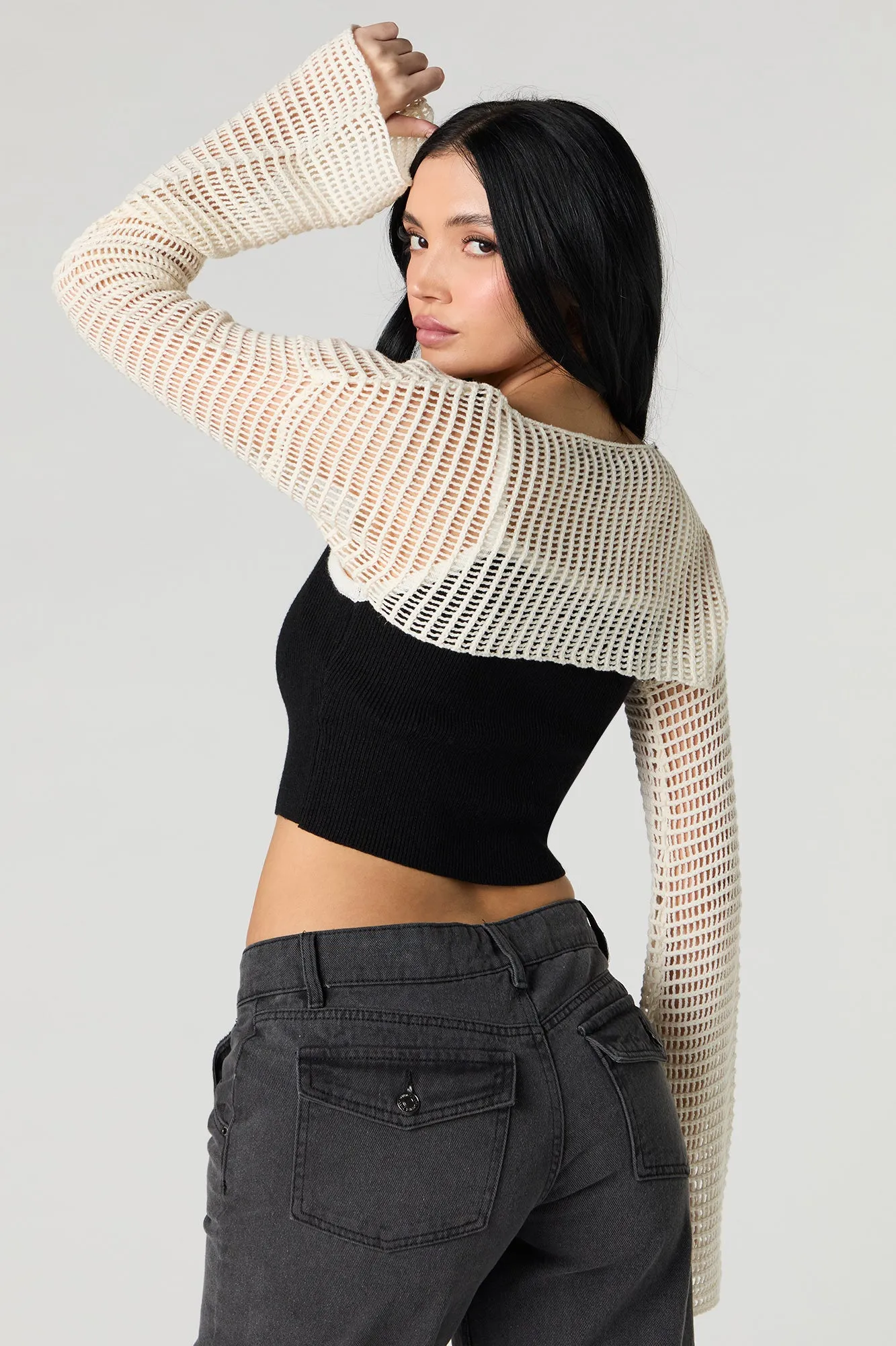 Chandail ultracourt crocheté sold by Urban Planet product image thumbnail 2