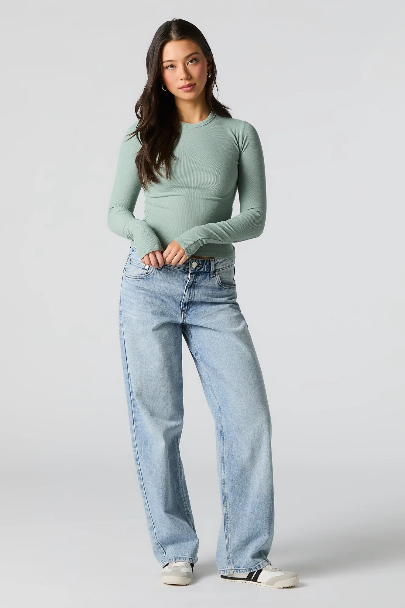 Ribbed Long Sleeve Top sold by Urban Planet product image thumbnail 3