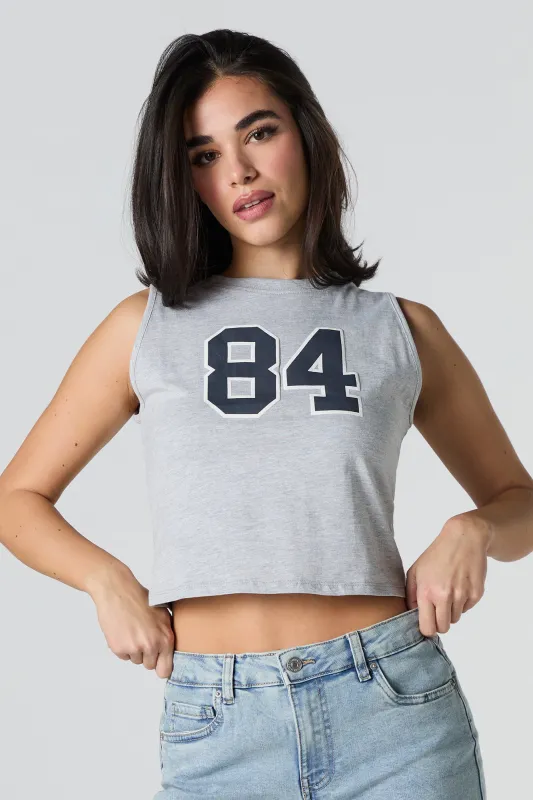 84 Puff Print Cropped Tank sold by Urban Planet