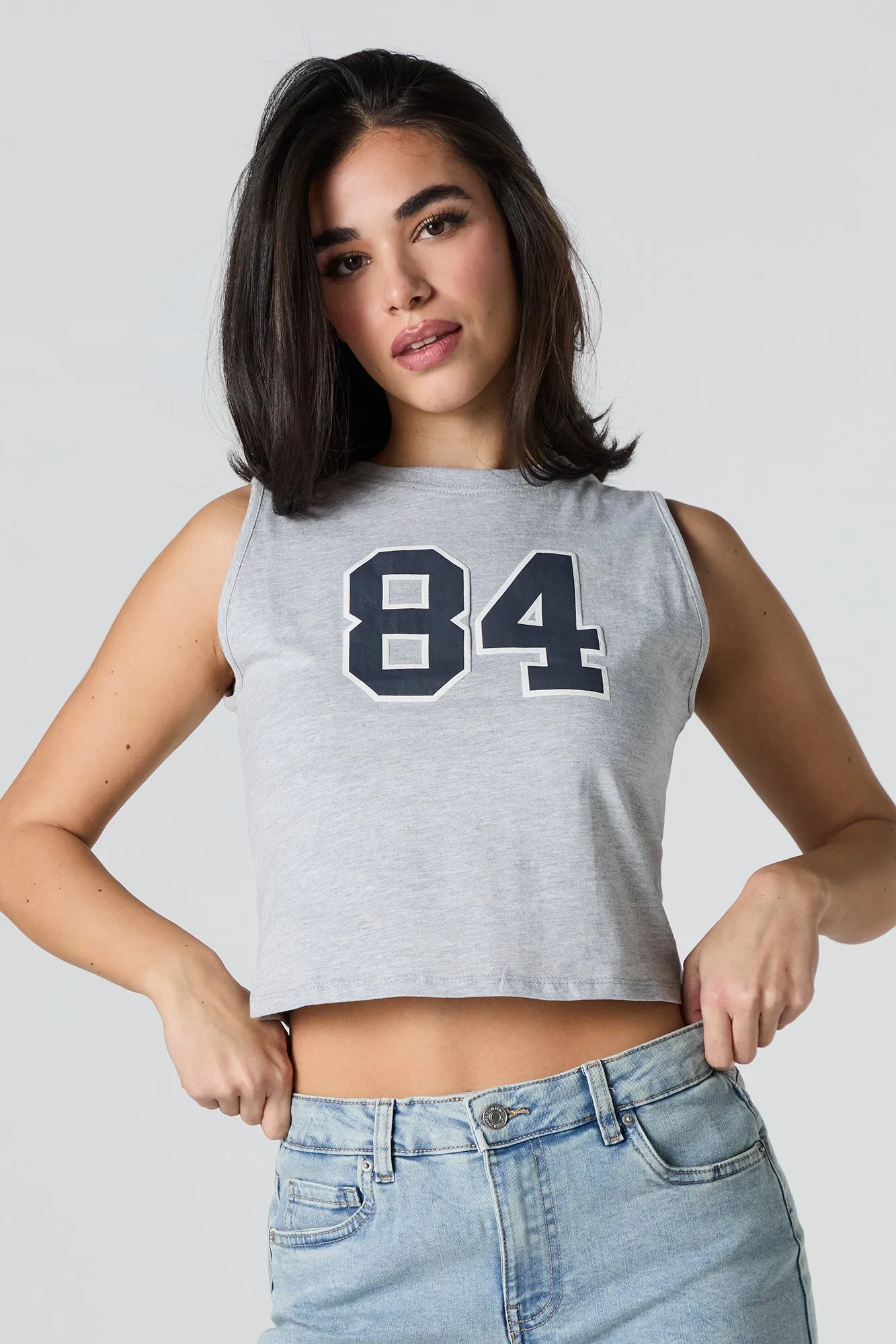 Débardeur court à imprimé 84 sold by Urban Planet