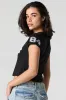 Twill Embroidered Cropped T-Shirt sold by Urban Planet