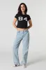 Twill Embroidered Cropped T-Shirt sold by Urban Planet