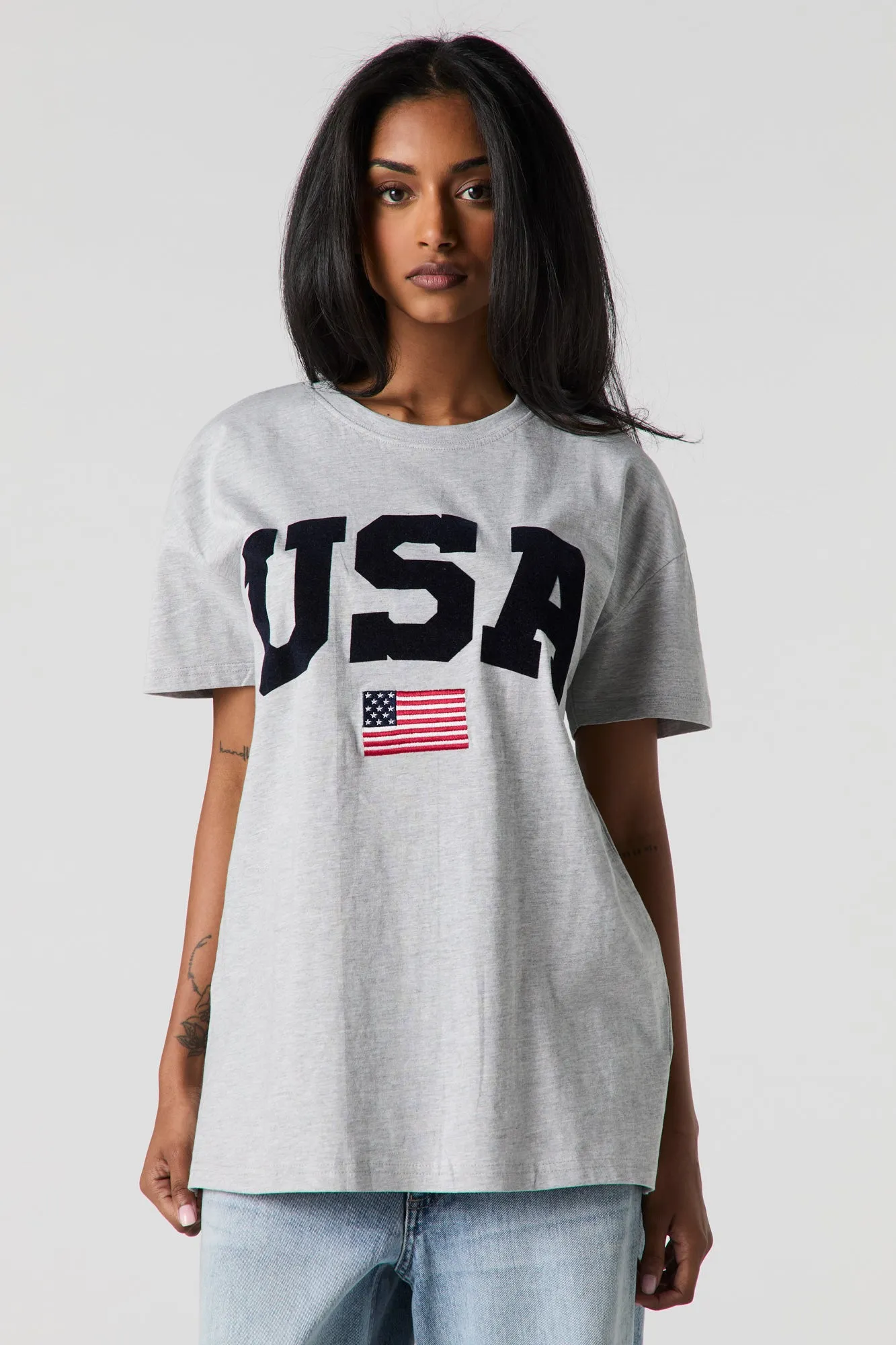 USA Embroidered T-Shirt sold by Urban Planet