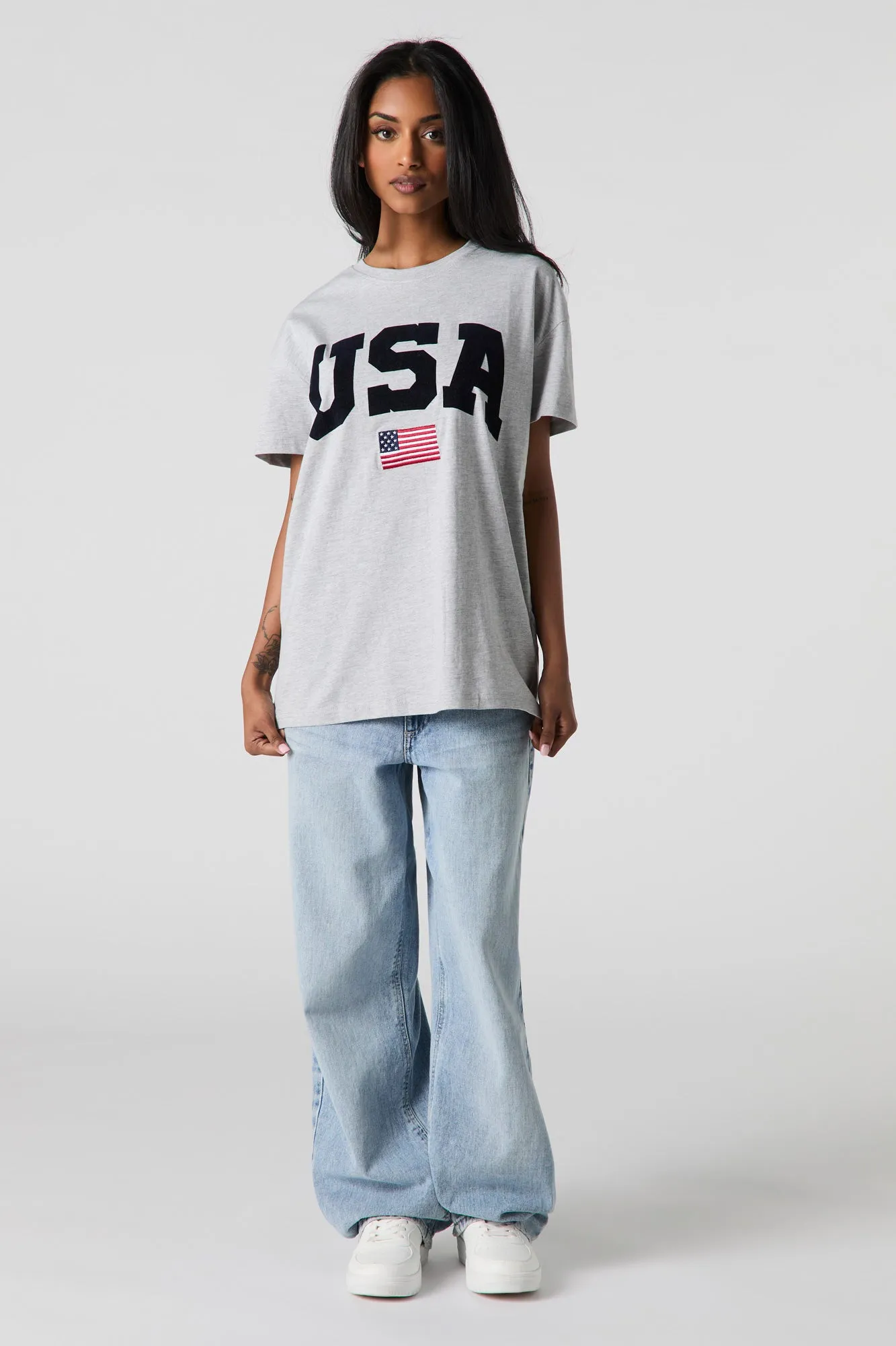 USA Embroidered T-Shirt sold by Urban Planet product image thumbnail 3