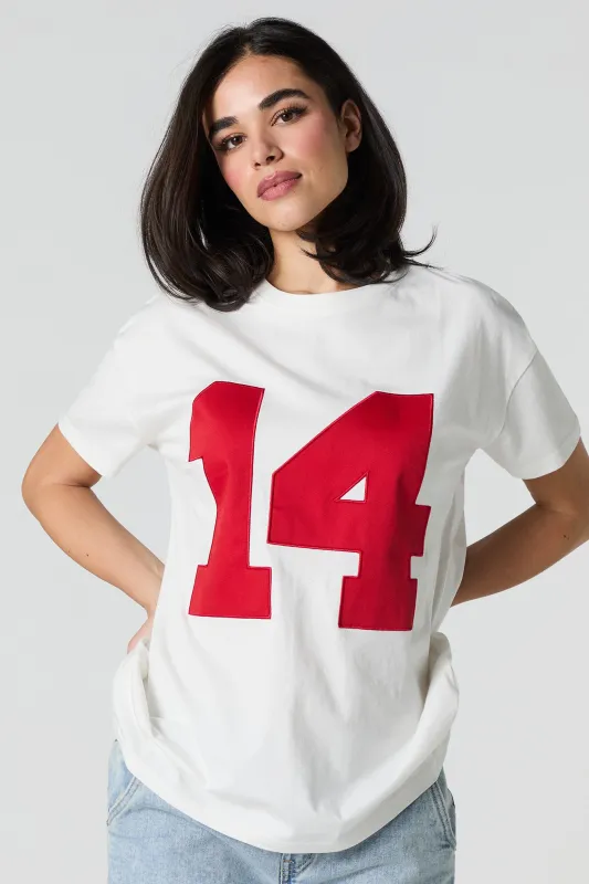 14 Twill Embroidered T-Shirt sold by Urban Planet