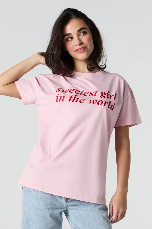 T-shirt avec motif brodé Sweetest Girl sold by Urban Planet