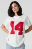 T-shirt avec motif brodé 14 en sergé sold by Urban Planet