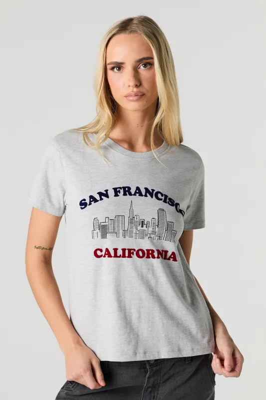 San Francisco Flock Print T-Shirt sold by Urban Planet