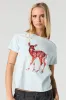 Deer Graphic Embroidered T-Shirt sold by Urban Planet