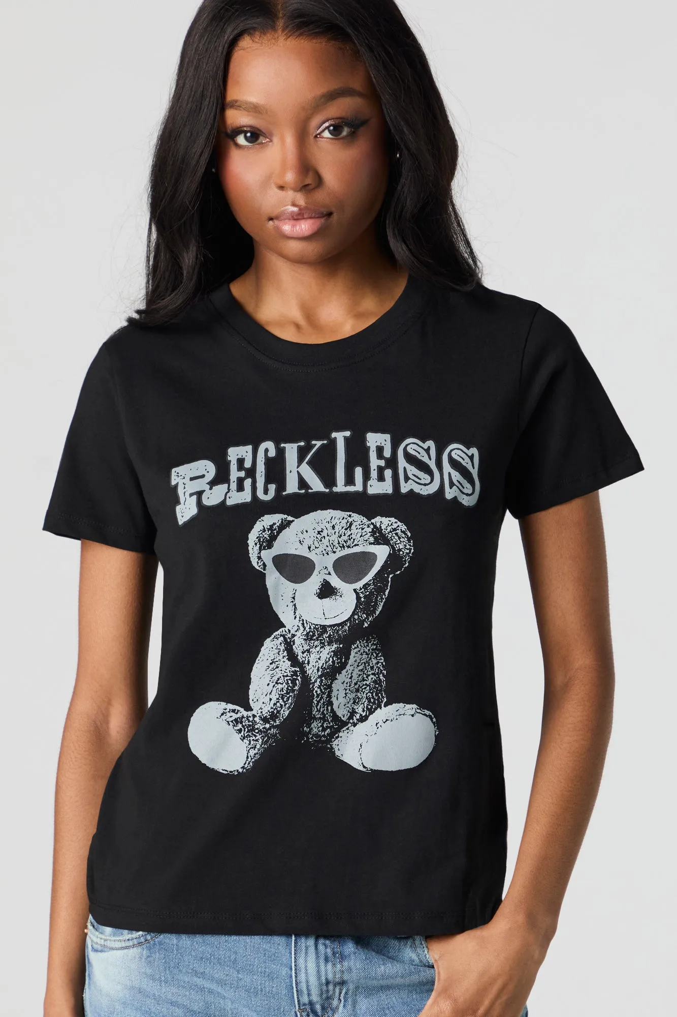 T-shirt à imprimé Reckless Bear sold by Urban Planet