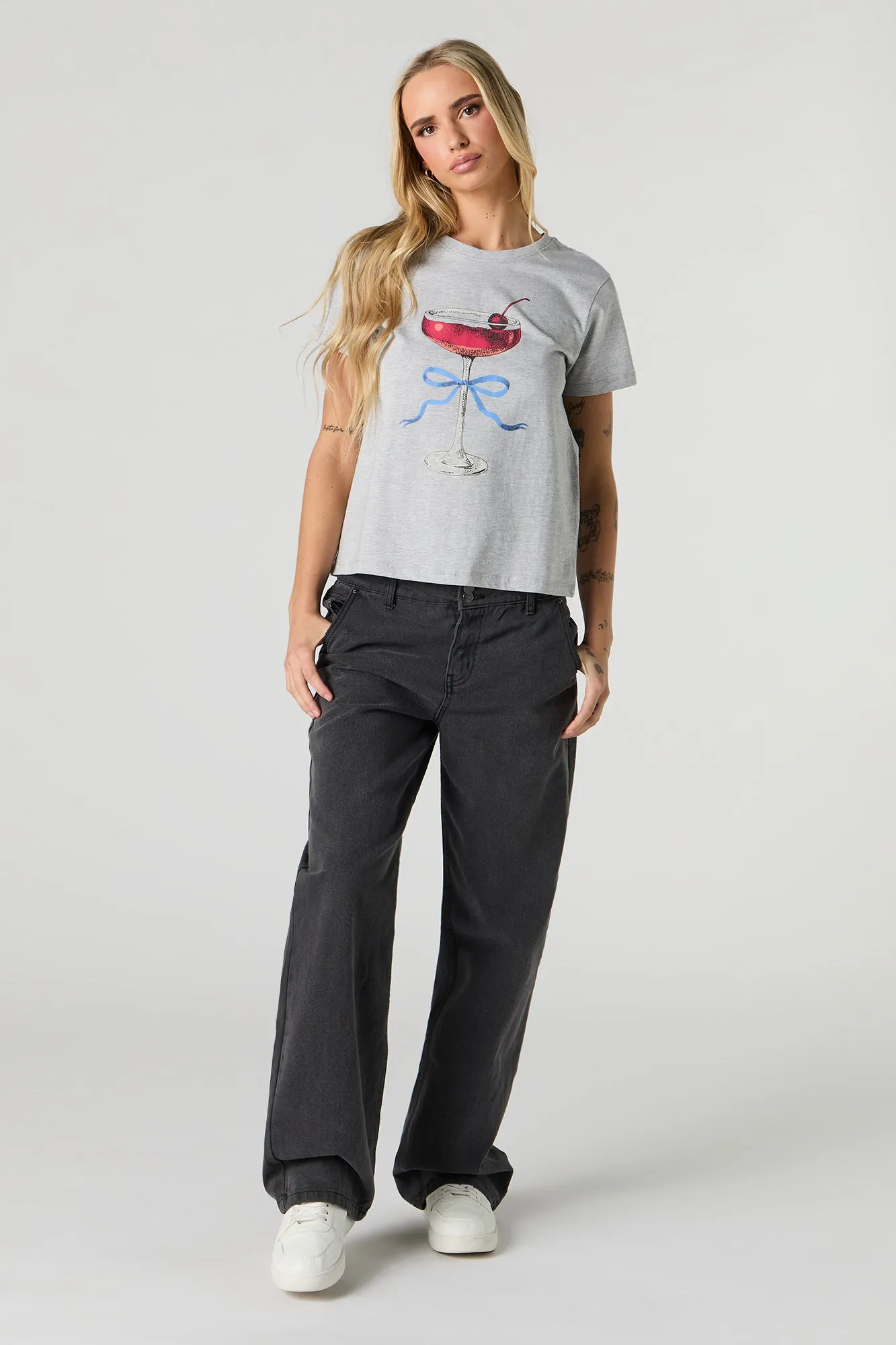 T-shirt à imprimé Cherry Martini sold by Urban Planet product image thumbnail 3