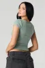 Ribbed Button Front T-Shirt sold by Urban Planet