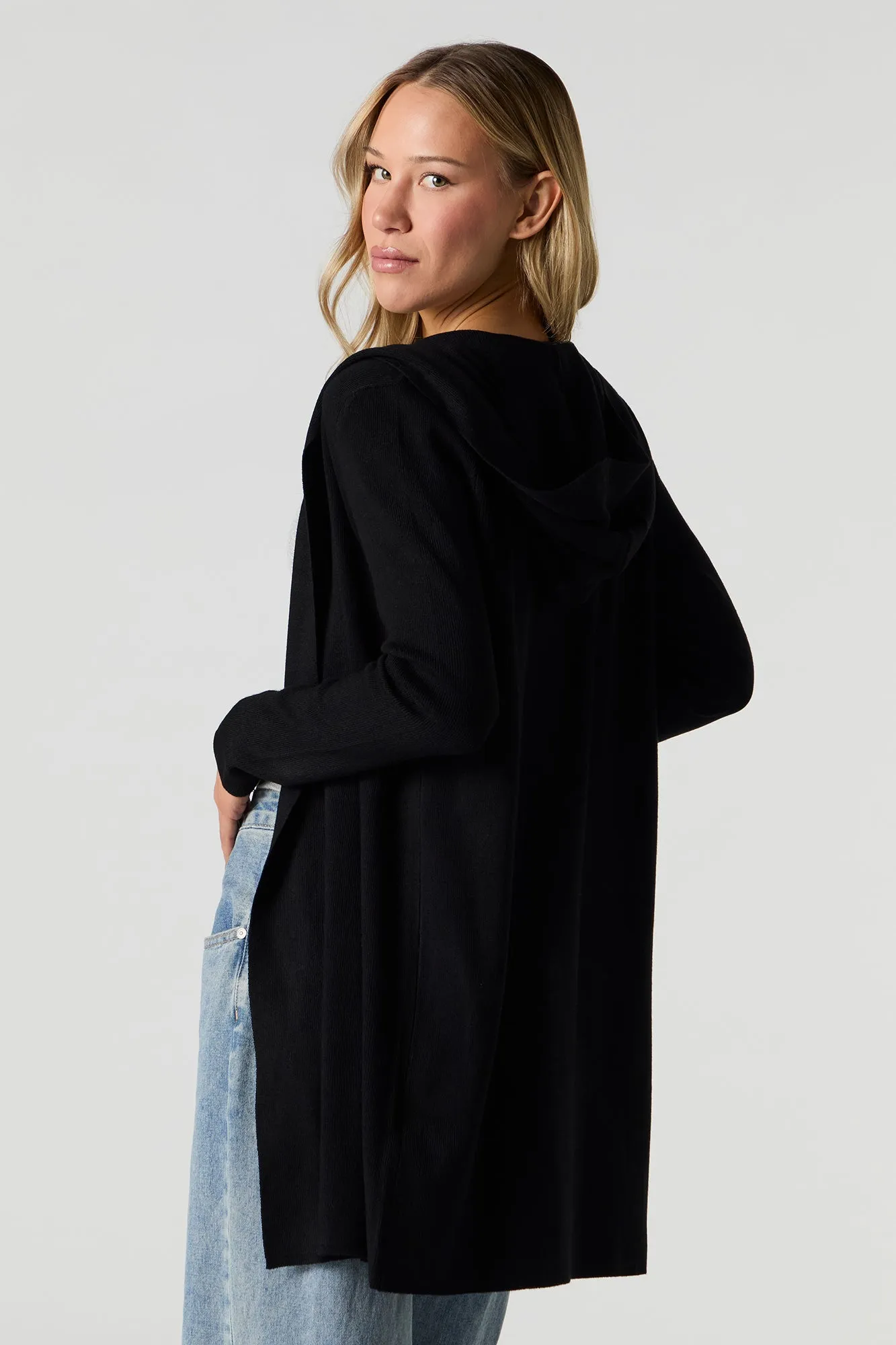 Cardigan ouvert long à capuchon sold by Urban Planet product image thumbnail 5