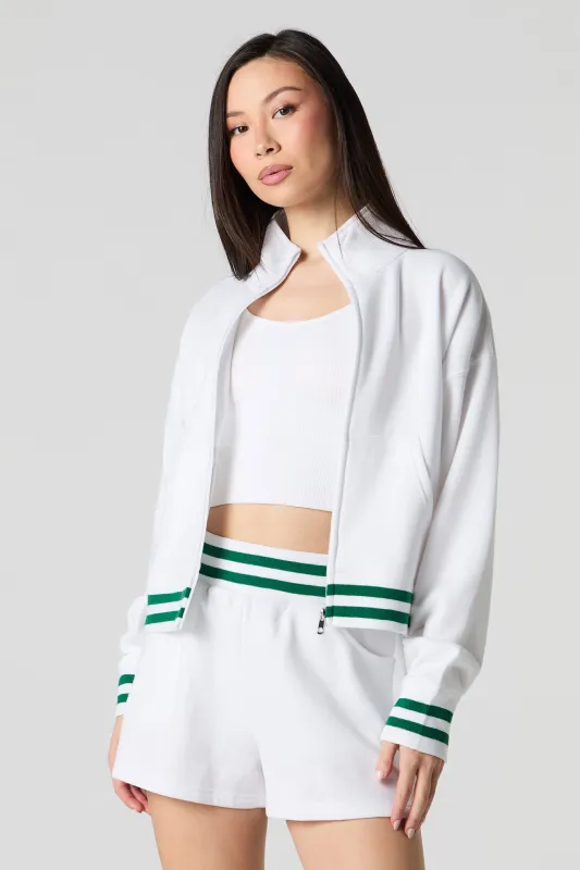 Active Striped Waist Fleece Short sold by Urban Planet