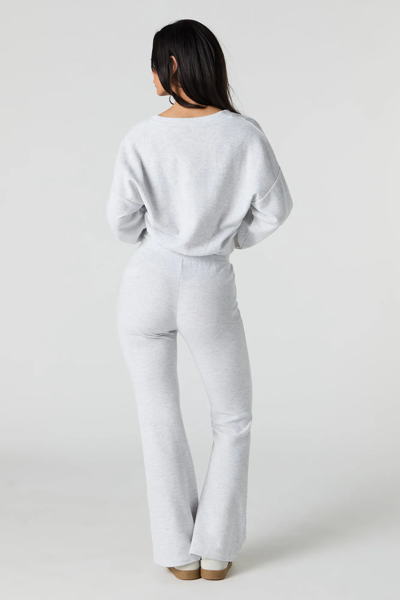 Waffle Knit Flare Sweatpant sold by Urban Planet product image thumbnail 4