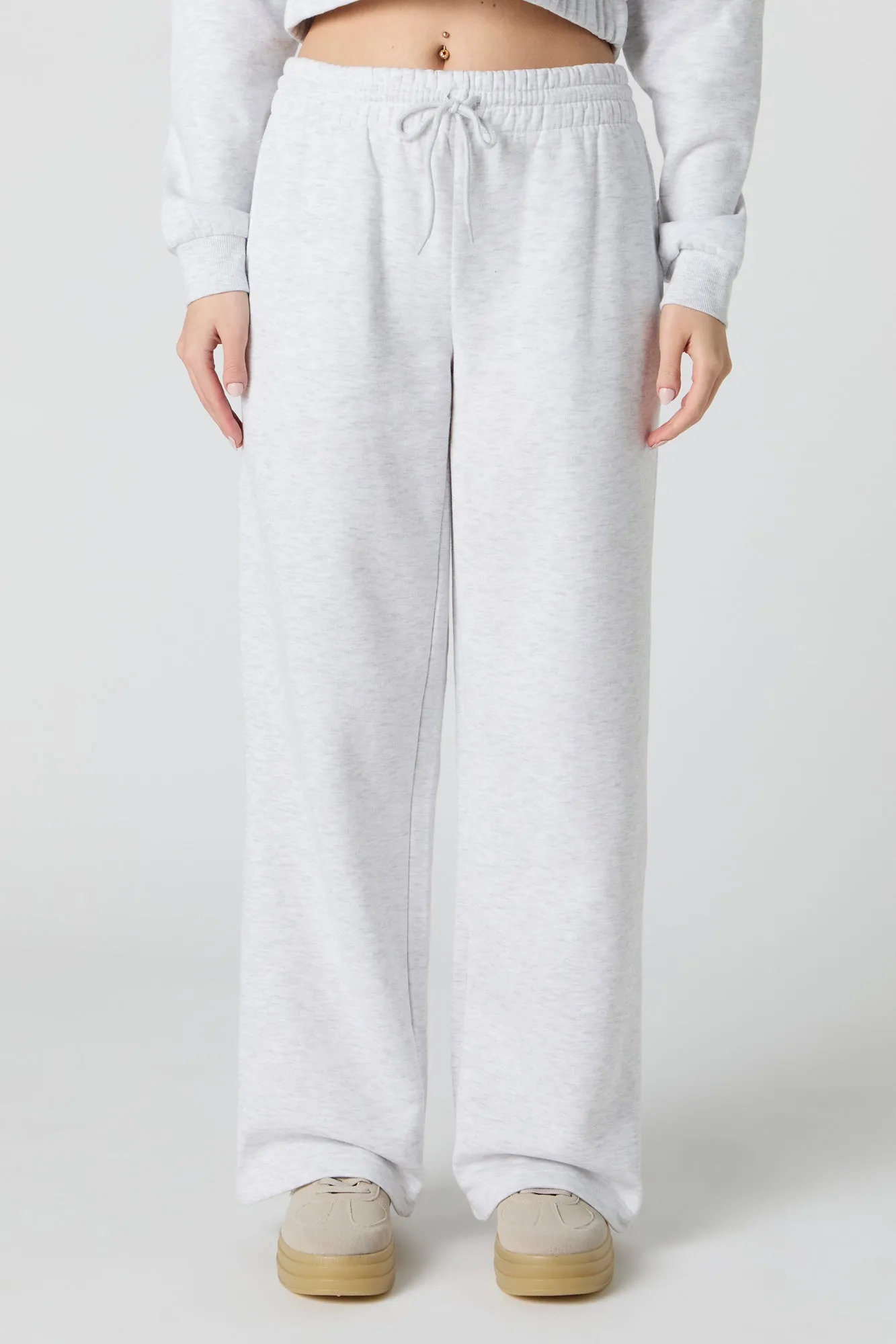 Fleece Wide Leg Sweatpant sold by Urban Planet product image thumbnail 5