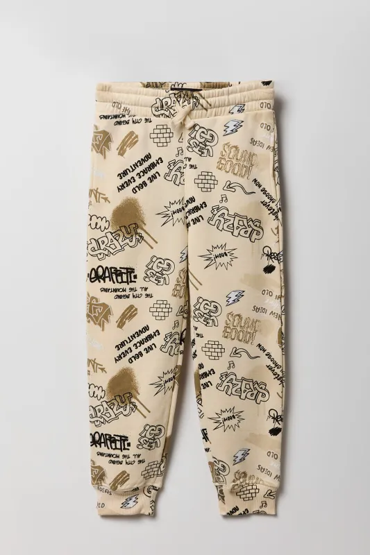 Jogger en molleton à imprimé graffitis Skate pour enfants sold by Urban Planet