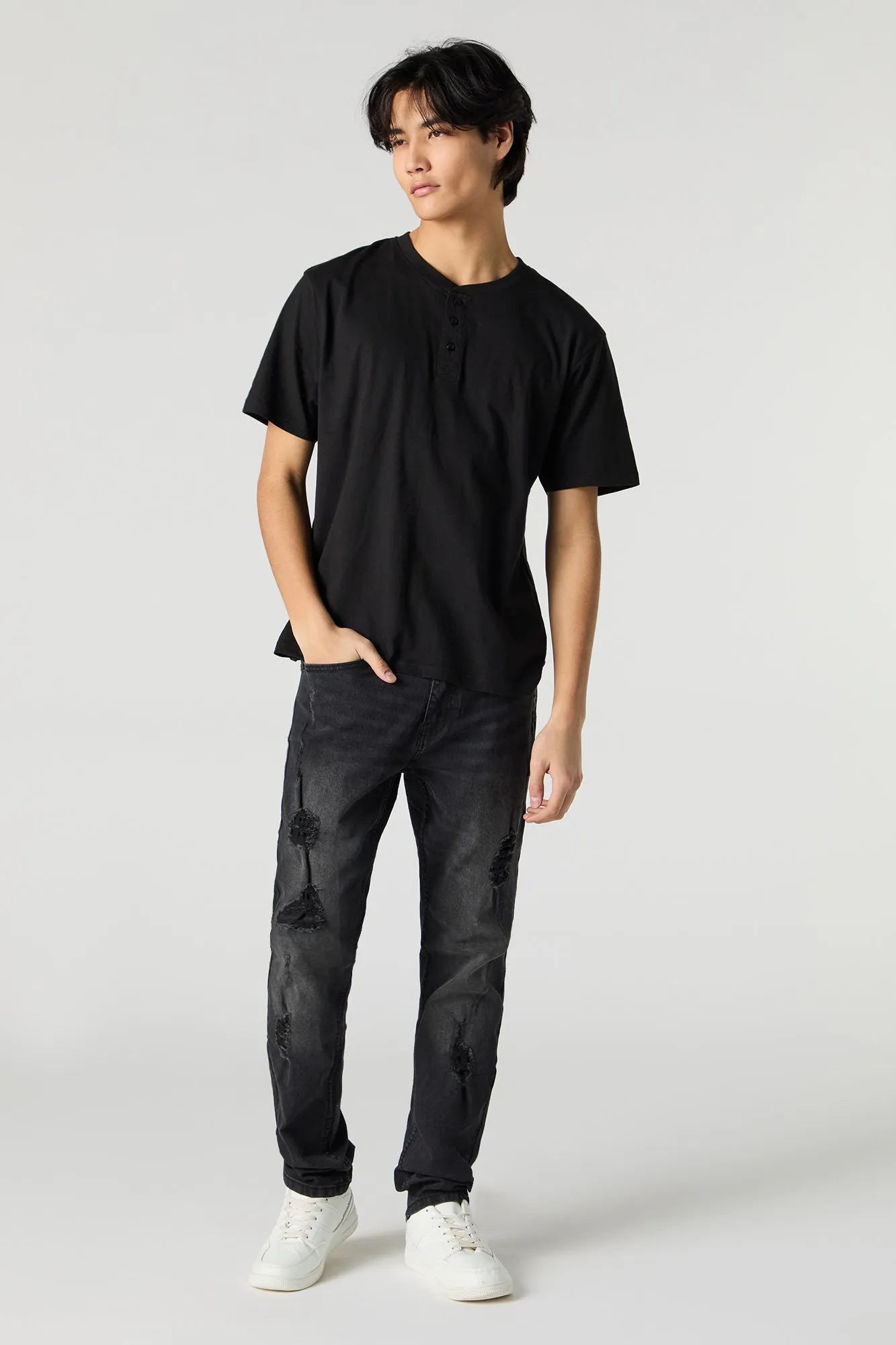 T-shirt Henley sold by Urban Planet product image thumbnail 5