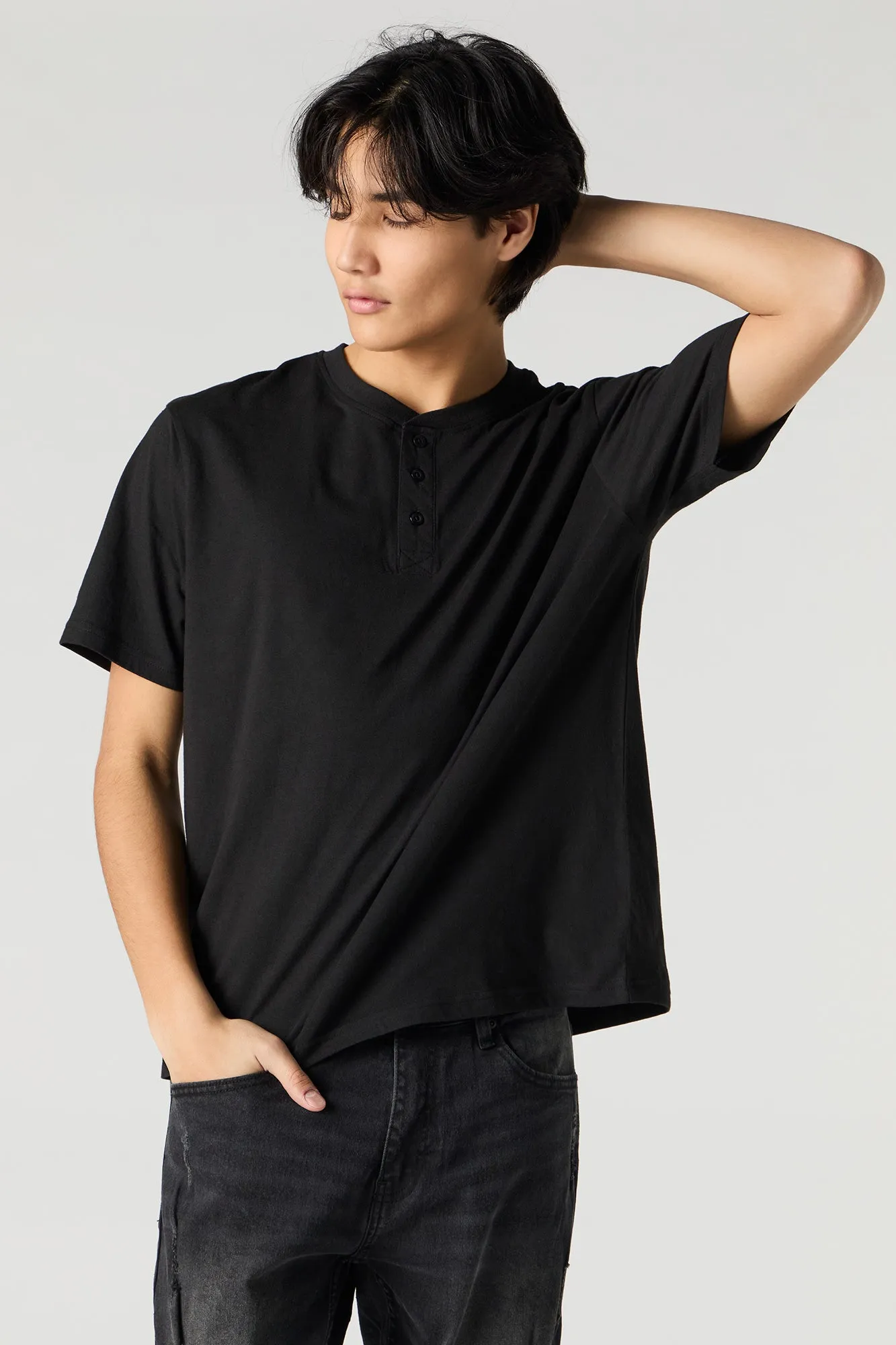T-shirt Henley sold by Urban Planet product image thumbnail 4