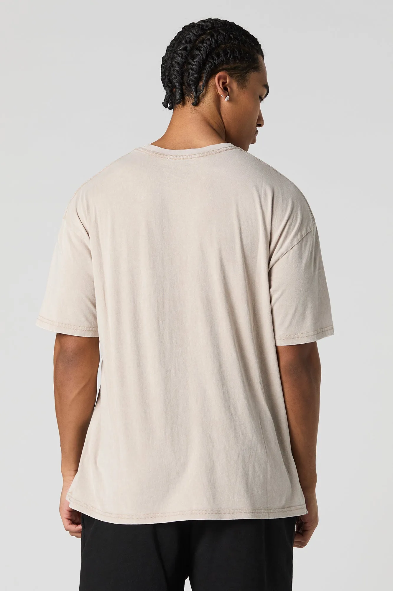 T-shirt délavé à imprimé Long Beach California sold by Urban Planet product image thumbnail 3