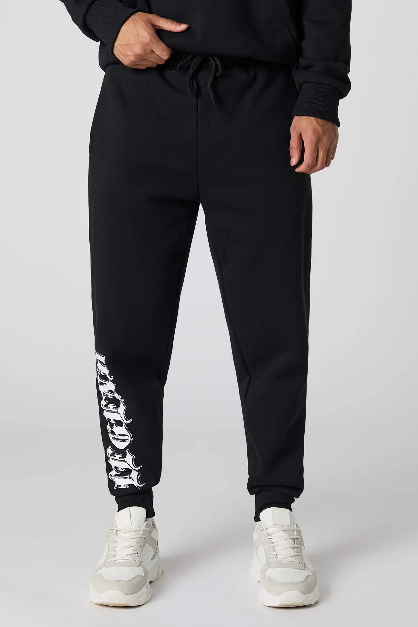 Jogger en molleton avec imprimé et pierres du Rhin sold by Urban Planet product image thumbnail 5