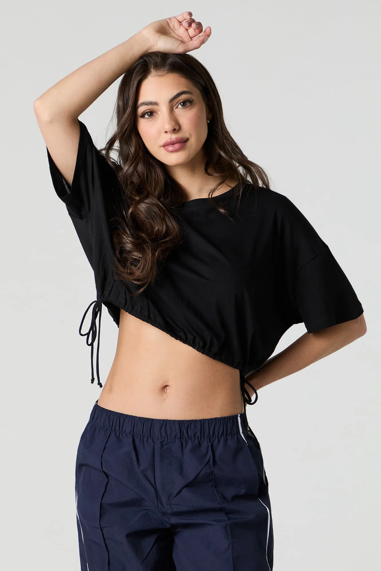 Drawstring Side Oversized T-Shirt sold by Urban Planet product image thumbnail 4