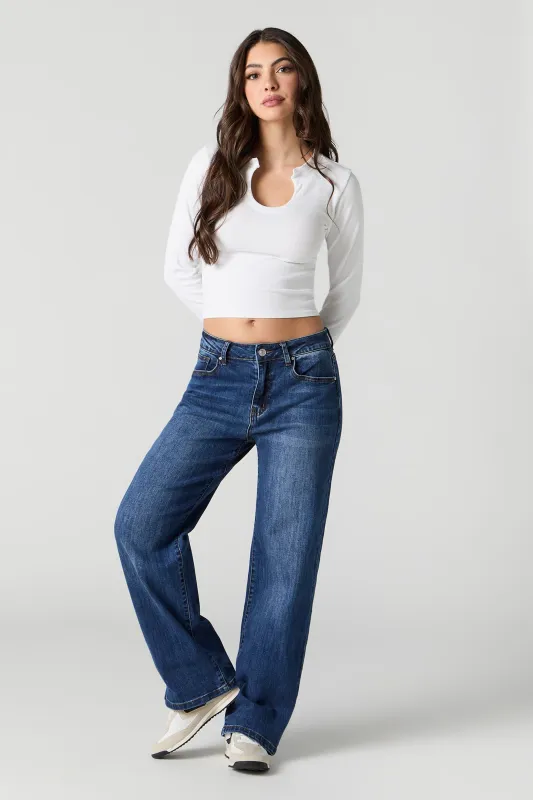 Dark Wash Straight Leg Jean sold by Urban Planet