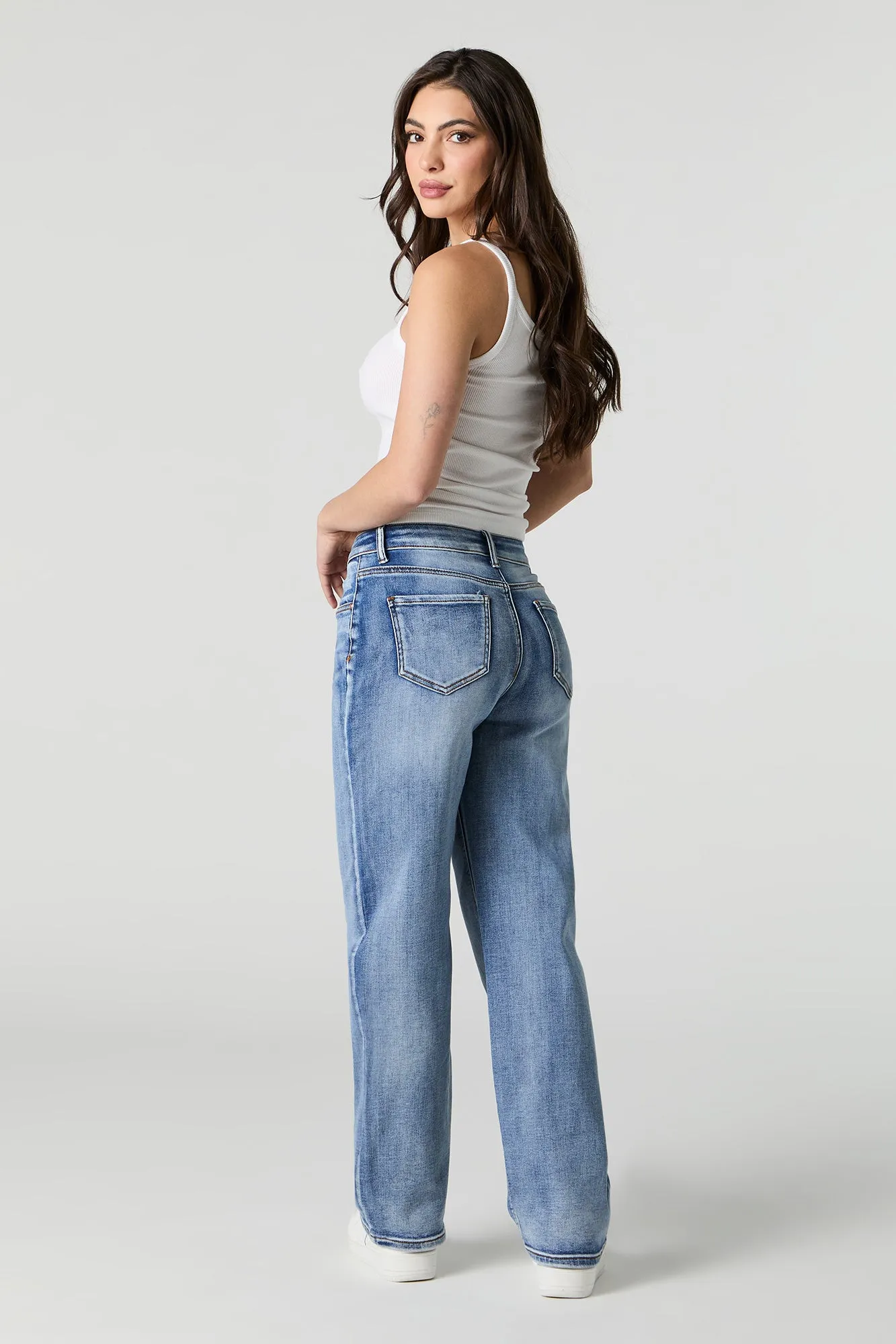 Medium Wash Straight Leg Jean sold by Urban Planet product image thumbnail 3