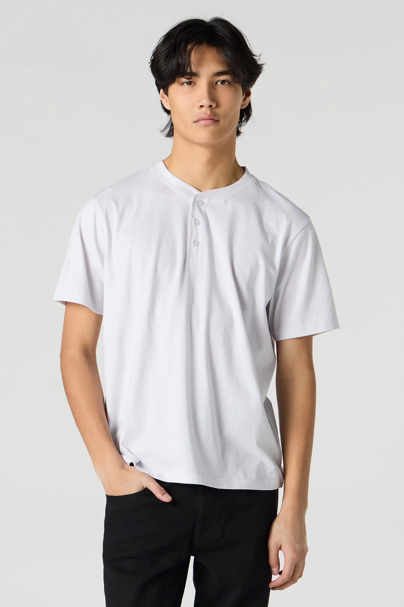 Solid Henley T-Shirt sold by Urban Planet product image thumbnail 4