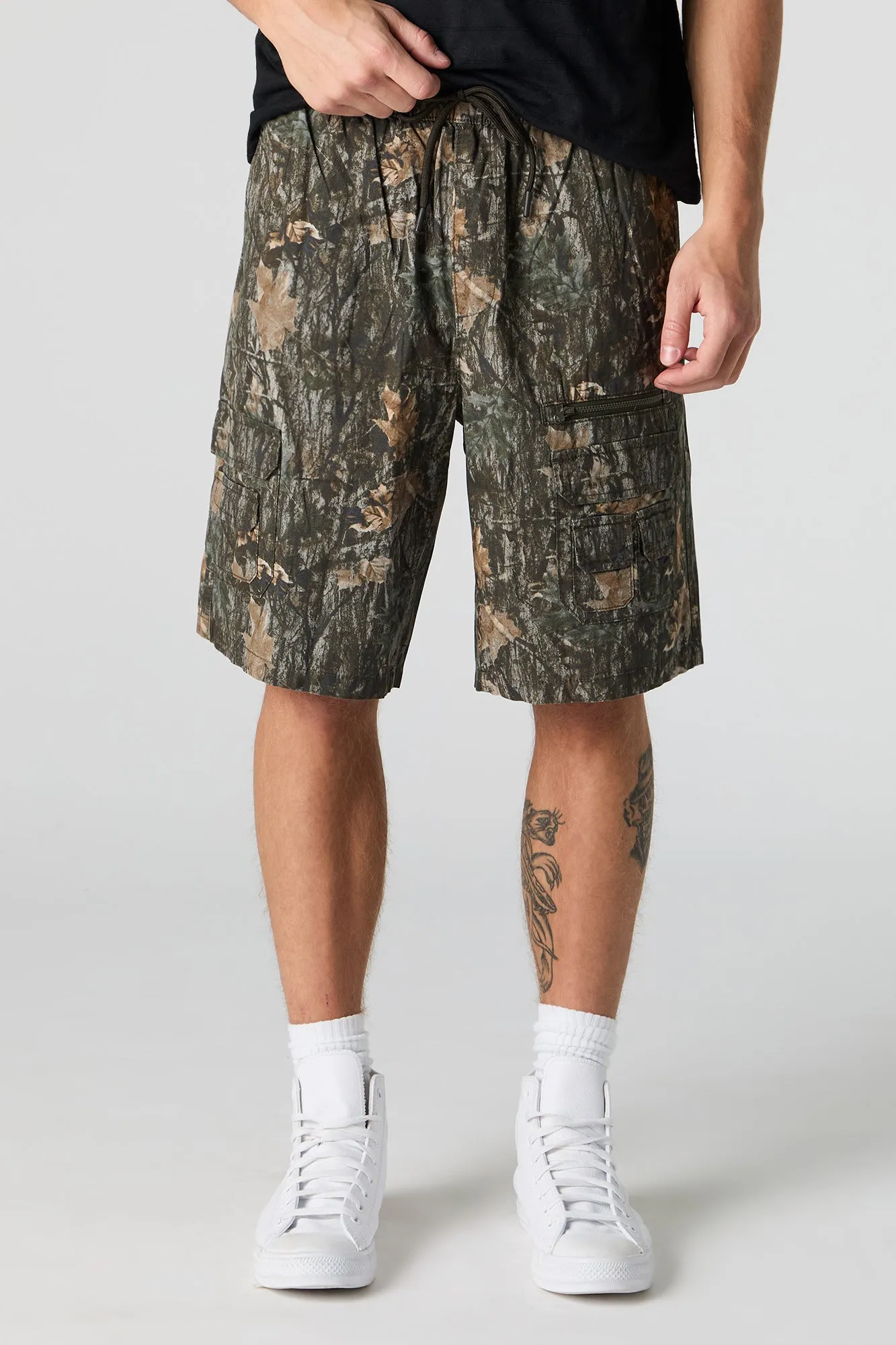 Drawstring Zip Pocket Cargo Short sold by Urban Planet