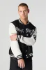Embroidered Graphic Fleece Varsity Jacket sold by Urban Planet